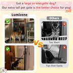 Lumizone Extra Tall Pet Gate 55.12" High Pressure Mounted 55.12"-59.24" Extra - Image 5