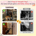 Lumizone Extra Tall Pet Gate 55.12" High Pressure Mounted 38.39"-59.24" Extra - Image 5