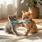 3pcs Bow Tie Cat Collar with Bells, Breakaway Bowtie Plaid Cat Collar, Soft - Image 7