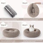 rabbitgoo Cat Beds for Indoor, 20 inches Machine Washable, Fluffy Round Pet Bed - Image 9