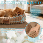 Cute Dog Bed for Medium Size Dog, Calming Medium Dog Cat Bed - Image 2