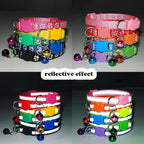 Green Cat Collars with Bells, Break Away Cat Collar with Bells, Reflective - Image 3