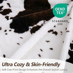 Bnuitland Cute Cow Printed Fleece Flannel Throw Blanket, Super Soft 300 GSM - Image 6