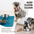 VIVAGLORY Dog Food Mat Flexmat Dog Bowl Mat, Placemat Food Tray - Image 2