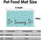 Personalized Dog Cat Mat with Name Photo Custom Placemat Feeding Mats - Image 2