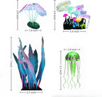 4-Pack Silicone Fluorescent Aquarium Plants & Decor - Image 2