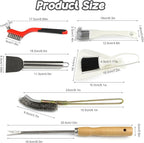 6PCS Bird Cage Cleaning Brush Tools Set, Stainless Steel Bird Poop Remover - Image 5