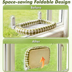 Cat Window Perch with Bolster, Cordless Foldable Cat Window Hammock with Strong - Image 4