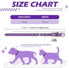EXPAWLORER Leather Cat Collar for Girl Boy- Adjustable Pet Collar - Image 2