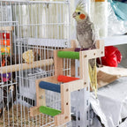 Bird Ladder Bridge, Wooden Parrot Hamster Climbing Ladder Toys, Bird Perch Stand - Image 2