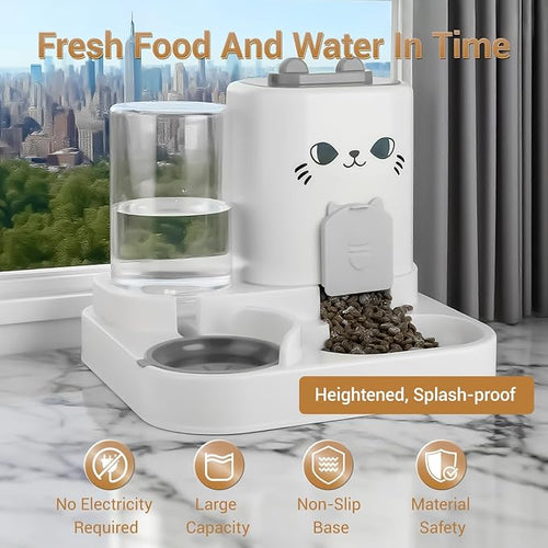 2-in-1 Gravity Pet Feeder & Water Dispenser - Image 2