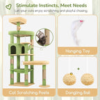 Globlazer Extra Large Platform Cactus Cat Tree, 65in Sturdy Cat Tree - Image 6