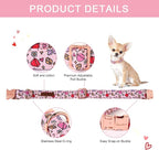 Unique style paws Valentine's Dog Collar Metal Buckle Puppy Collar XO Red Lips - Image 2
