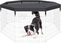 Dog Pen Pet Playpen Dog Fence Pad Indoor Foldable Metal Wire Exercise Puppy by Peekaboo