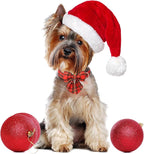 Christmas Dog Collar with Bow Tie, Cotton Christmas Plaid Collar - Image 4