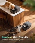 oneisall Wireless Filterless Cat Water Fountain, Separate Clean and Dirty Water - Image 4