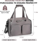 Dog, Cat Carrier for Pets Up to 15 Lbs, Airline Approved Collapsible Soft-Sided - Image 2