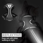 PUPTECK Cat Harness and Leash Set Escape Proof Reflective Cat Walking Harness - Image 6
