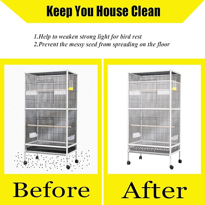 Bird Cage Seed Catcher Large Bird Cage Cover 118 * 31 inches Adjustable Net - Image 5