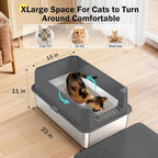 Stainless Steel Litter Box, Extra Large Litter Boxes - Image 4