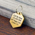 Ultra Joys Custom Personalized Hexagon Dog ID Tag - Image 3