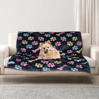 Dog Blankets for Large Dogs, Fuzzy Soft Pet Mat Throw Cover for Kennel Crate Bed by Gowyeg