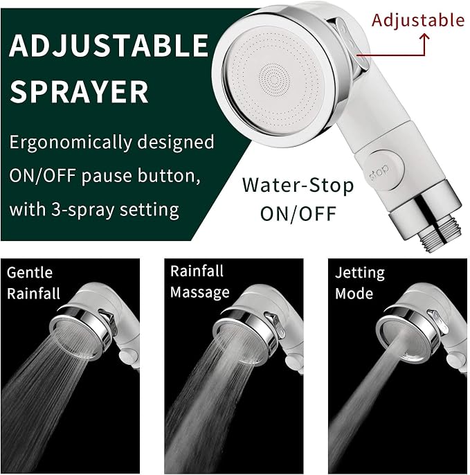 ZCONIEY Sink Faucet Sprayer Attachment, Shower Head Attaches To Tub Faucet - Image 5