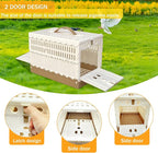 Folding Pigeon Cage Racing Pigeons Travel Cage Pairing Cage Plastic Two Doors - Image 4