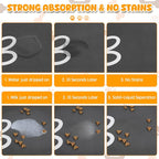 Dog Food Mat, Non Skid Cat Bowl Mat, No Stains Quick Dry - Image 3