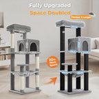 Large Cat Tree with Reinforced Scratching Posts - Image 5