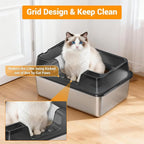 Stainless Steel Litter Box, XL Enclosed Cat Litter Boxes - Image 3