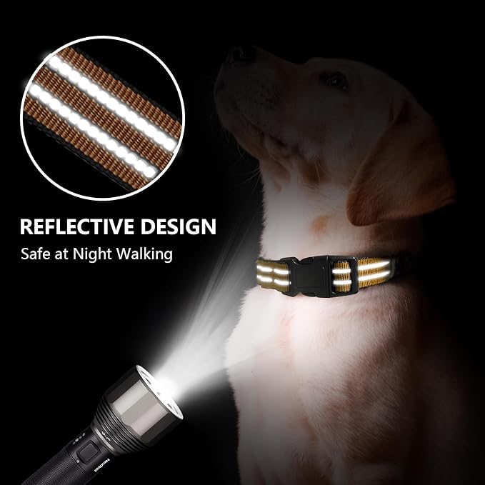Martingale Dog Collar, Adjustable Nylon Reflective Collar - Image 2
