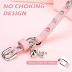 EXPAWLORER Cat Collar for Girl Boy Cats- Adjustable Leather Pet Collar - Image 5