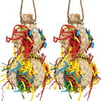 2PCS Bird Foraging Toys, Parrot Shredding Chewing Shredder Hanging Toys by DEMONTALK
