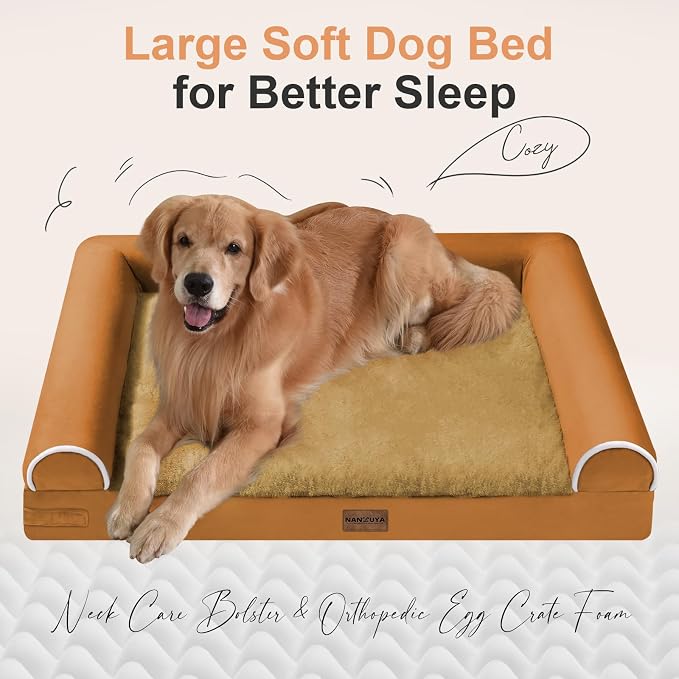 Large Dog Bed Orthopedic Washable: Jumbo Dog Bed Bolster Extra Large Dogs Egg - Image 2