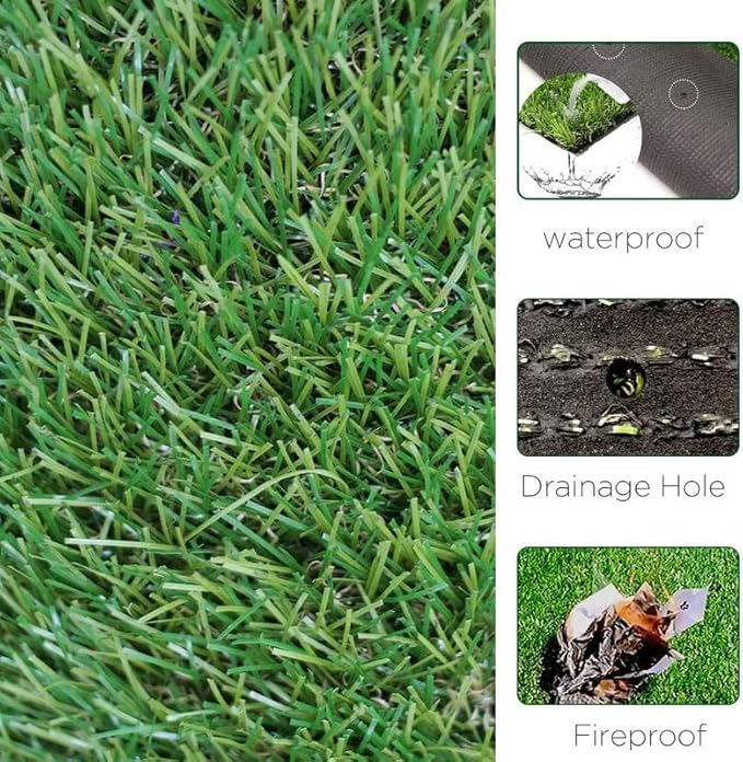 ALTRUISTIC Artificial Grass 8FTX93FT, Realistic Fake Grass Deluxe Turf - Image 4