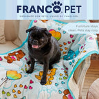 Franco Pet Care Bears Super Soft Cozy Waterproof Sherpa-Backed Blanket Throw - Image 6