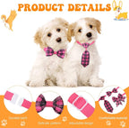 Reginary 100 Pieces Dog Bow Tie Collar Set Include 40 Dog Neckties, and 30 - Image 3