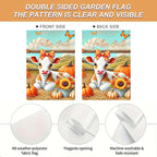Hello Fall Garden Flag Cute Calf Cow Flag 12x18 Inch Polka Dot Bow Hay Pumpkins - Image 4