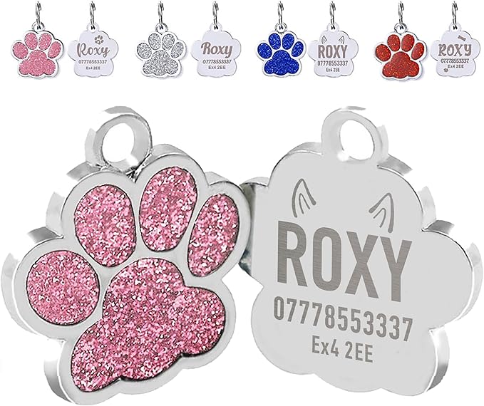 EDSG Cat Dog Tags Personalized for Pets, Dog Name Tags Cat Name ID Tag by EDSG