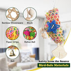 Bird Toys, Parakeet Foraging Toy, Hanging Chewing Toy, Bird Cage Accessories – - Image 3