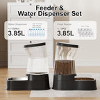 Automatic Pets Gravity Feeder and Water Dispenser Set - Image 2