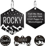 Ultra Joys Stainless Steel Personalized Dog & Cat Tags, Front & Back Engraving by UltraJoys