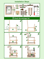 Wontee Bird Playground Wooden Bird Perch Stand Ladder Swing - Image 8
