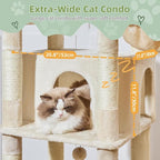 Taoqimiao 71 Inches Cat Tree for Large Cats 20lbs+, 3 Giant Perches, Widened - Image 5