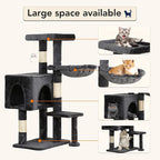 BestPet | 37" Cat Tree Tower | Light Gray | Sturdy Multi-Level Cat Tree - Image 3
