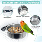 PINVNBY Stainless Steel Bird Bowl Parrot Food Water Bowls - Image 3