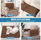 H.VERSAILTEX Plush Chenille Couch Armrest Cover 2 Packs Thick and Soft Sofa - Image 5
