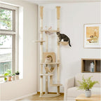 PETEPELA Floor to Ceiling Cat Tree, 92.9''-101.6''Height Adjustable Cat Tower by PETEPELA