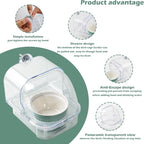 Bird Cage Feeder with Ceramic Bowl, 2 in 1 No Mess Bird Feeder and Transparent - Image 5